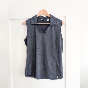 Lady Hagen Charcoal Sleeveless Blouse